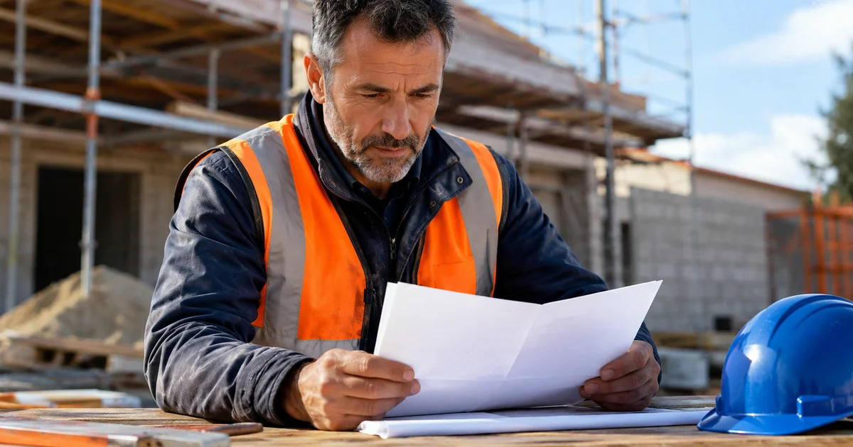 Artisan BTP auto-entrepreneur consultant ses factures avec la mention TVA non applicable article 293 B du CGI
