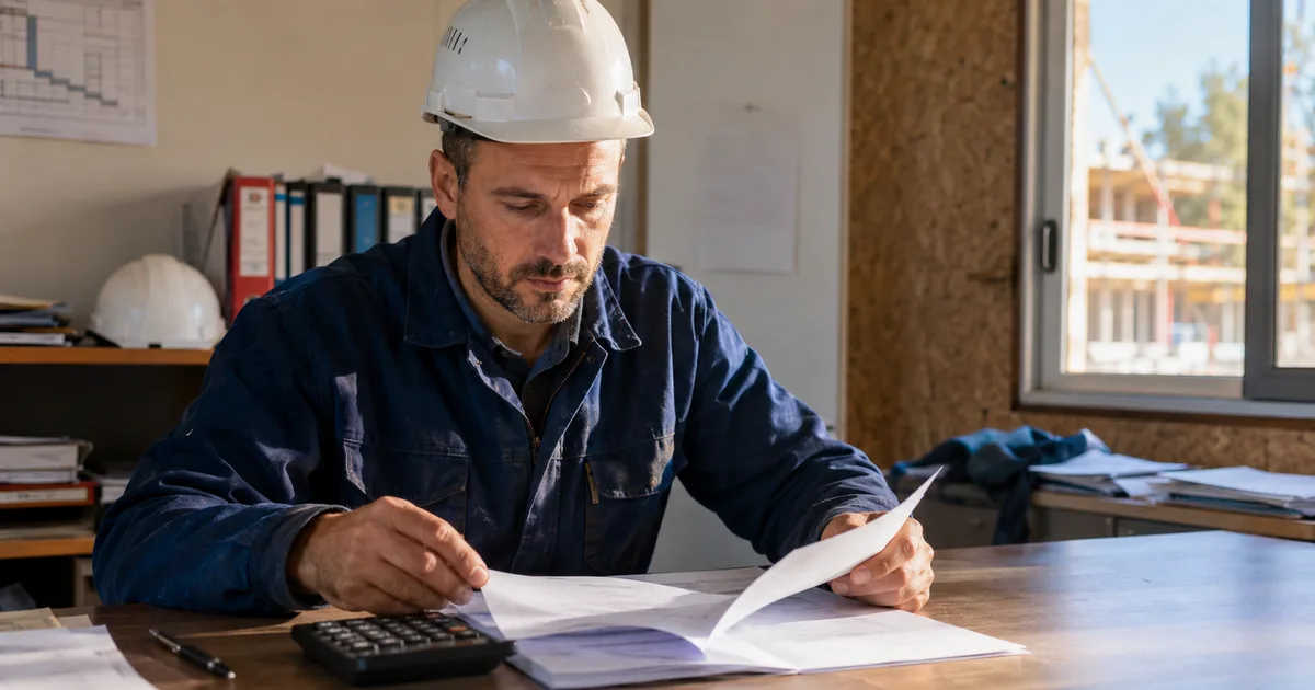 Artisan BTP gerant la TVA sur ses factures travaux